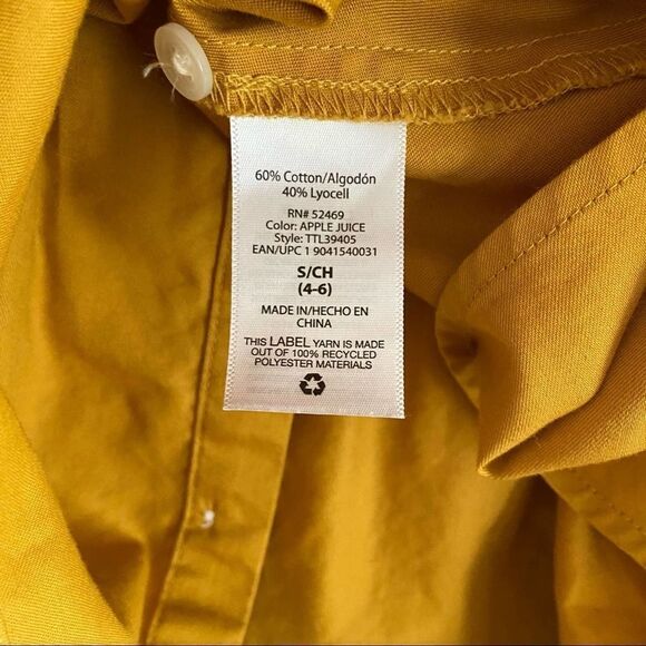 Time and Tru Tiered Peplum Mustard Top Small - Picture 6 of 9